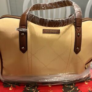 NWT Vera Bradley Preppy Poly Marlo Satchel - Banana
